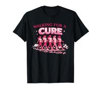 Walking for a Cure Pink Ribbon Breast Cancer Shirt Value Graphic T-Shirt