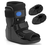 Walking Fracture Boot, Air Cam Walker Orthopaedic Boot for Sprained Ankle Short, Air Brace for Broken Foot Achilles Tendon Injury Black(L)