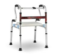 Walking Frame, Aluminum Foldable Walking Mobility Aid with Seat for Elderly Dual Walking Mode Yearn for