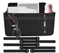 Walking Frame Bag with Cup Holder, 36.8x19.9x13.1cm Walker Tote Bag, Walkers Basket Organizer, Folding Walker Attachment Hands-Free Storage Basket Mobility Aid Accessory Pouch for Elderly Senior