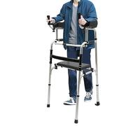 Walking Frame, Foldable Upright Walker, Height Adjustable Rollator Walker with 2 Wheels, Standing Walking Aid Stand Up Walker Standing Rehabilitation, up to 220 lbs