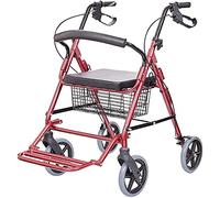 Walking Frame, Foldable Walking Mobility Aid Shopping cart Trolley with Seat and Handbrake for Elderly Yearn for