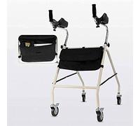 Walking Frame Folding Height Adjustable Walkers for Seniors with Arm Support and Storage Bags for The Elderly Disabled Yearn for Better Life Thoughtful