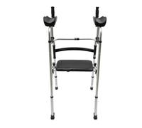 Walking Frame,Folding Standard Walker with Wheels and Detachable Armrest Pad,Height Adjustable Assisted Walking Aid,Suitable for The Elderly Disabled