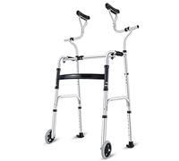 Walking Frame Folding Walkers Lightweight Walkers for Seniors Axillary Support Assistor Disability Aids Walkers Indoor Walkers(A)