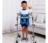 Walking Frame for Kids, Adjustable Wheel Walker for Mobility Support, Assistive Equipment for Junior Standing and Cerebral Palsy Rehabilitation