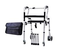 Walking Frame Mobility Walker Walking Frame 4 Wheels Walkers for Seniors Lightweight with Seat and Storage Bag(B)