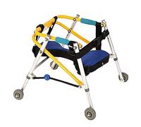 Walking Frame Palsy Walker,Children Lower Limb Training and Rehabilitation Stand Frame with Cushion,Walking Standing Frame Height Adjustable Foldable(L)