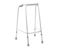 Walking Frame Ultra Narrow, Lightweight Aluminium, Height Adjustable (No Wheels), Ergonomic Hand Grips, Non-Slip Ferrules S63209.S - Small