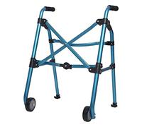 Walking Frame Walkers for Seniors Aluminum Alloy Folding Walking Frame with Wheeled Walker Aid for Standard Disabled Walker for The Elderly- Height Adjustable Elderly Walker