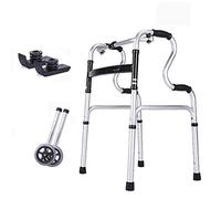 Walking Frame, Walking Frame Aluminum Foldable Walking Mobility Aid,2-in-1 Stable Wheeled Walker for Elderly