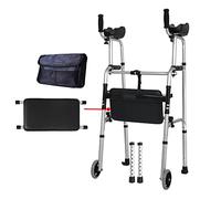 Walking Frame, Walking Frame Elderly Walking Aid Lightweight Folding Standard s Wheeled with Padded Seat Arm Support Type Yearn for