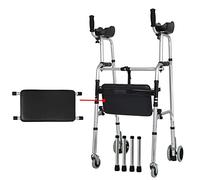 Walking Frame with Wheels Aid Aids Lightweight Adjustable Height Assisted Adults Seniors Body Standing Aids Disabled Mobility
