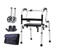 Walking Frame Without Wheels,Folding Frames for Adults,Height Adjustable Mobility Walker Frame,Narrow Walking Frames for The Elderly,Disability Walking Aids,Foldable Walker fo(with Wheels)