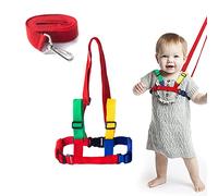 Walking Harness and Safety Leash Anti-Lost, 2 in 1 Baby Safety Reins Anti-Lost for Children, Child Rope Leash Walking Hand Belt (Yellow and Green)