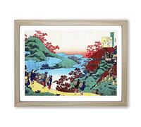 Walking Home By Katsushika Hokusai Asian Japanese Framed Print | A2 Oak Framed Wall Art | Ready to Hang | Asian Nature Picture | Living Room Bedroom Lounge Office