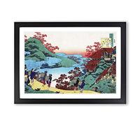 Walking Home by Katsushika Hokusai Framed Print | A2 Black Framed Wall Art | Ready to Hang | Asian Nature Picture | Living Room Bedroom Lounge Office
