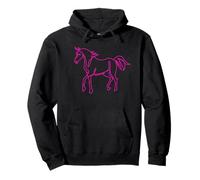 Walking Horse Line Drawing Pullover Hoodie