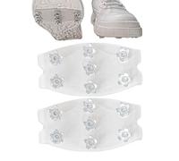 Walking Ice Boot Cleats with Studs - Ice Cleats for Boots, 7-Tooth Traction Translucent Crampons | for Hiking Walking Climbing Fishing Outdoor Gardening Commuting Running Women Men