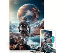 Walking in The Cosmos Jigsaw 1000 Pieces for Teenagers Mental Boost Game Firm Fit Secure Assembly Family Fun Night Activity (38x52cm)