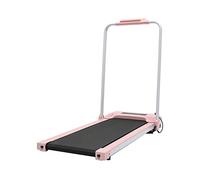 Walking Jogging Machine for Home Office, Treadmill in LED Display Folding Treadmill Electric 0.8-10km/h Walking Running Machine W/ Remote Control & Mobile Phone Holder, 2 Foot Pads, 58*122*110cm,Pink