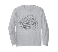 Walking Lynx Wilderness Animals Wildcat Lover Long Sleeve T-Shirt