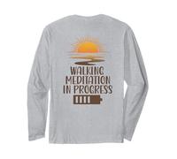 Walking Meditation in Progress Sunrise Mindfulness Path Long Sleeve T-Shirt