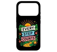 Walking Motivation Every Step Counts Quote Case for iPhone 17 Pro