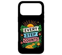 Walking Motivation Every Step Counts Quote Case for iPhone 17 Pro Max