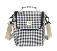 Walking Mum. I Love Vichy Baby Food Cooler Bag Large Capacity Versatile Design with Short Handle and Shoulder Strap, Black, 26 x 23 x 12 cm, Black