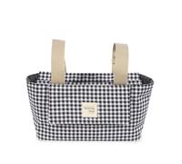 Walking Mum. I Love Vichy Pram Changing Bag with Short Handles for Stroller, Black, 31 x 17 x 12 cm