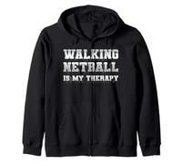 Walking Netball 'Is My Therapy' Women’s Men’s Zip Hoodie