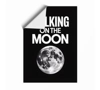 Walking on the Moon Typography Unframed Wall Art Print A1 (84.1×59.4cm), Wall Decor for Living Room, Bedroom, Office & Home, Art Gift
