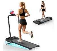 Walking Pad Treadmill for Home Foldable - 3-In-1 Under Desk Treadmills with 15% Auto Incline Handles LED Display Tablet Holder and Remote Control, 3.5HP Compact 136KG Capacity Running Machine