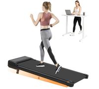 Walking Pad Treadmill with 5% Incline, Under Desk Running Machine for Home Office Small Spaces, 3 in 1 Portable Compact Indoor Flat Electric Treadmills with Remote Control, LED Display