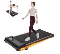 Walking Pad Treadmill with 7% Incline, Portable Mini Treadmills for Home 2.5HP Under Desk Jogging Walking Machine with Remote Control&LED Display for Home/Office Cardio 8KM/H (Black-Incline)
