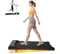 Walking Pad Treadmill with Incline, 2.5HP Under Desk Treadmill with Double Shock Absorption | 8KM/H Adjustable Speed | LED Display for Office Home Small Spaces, Installation Free (Black-90cm)