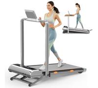 Walking Pad with 15% 12-Level Auto Incline, Treadmill for Home Foldable, 450 Lbs Capacity Ui Screen, Rayspace 3.5HP Quiet Under Desk Treadmill, Speaker, App & Remote Control