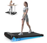 Walking Pad with 7% Incline, Under Desk Treadmills for Home and Office, 2.5HP Portable Running Walking Machine with LED Display & Remote Control, 1-8km/h, Max 140kg, No Assembly (Classic)