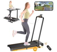 Walking Pad with 8% Incline, 4 in 1 Folding Walking Pad Treadmill for Home with Handle Bar, 2.5HP Powerful Quiet Under Desk Treadmill 1-12km/h with Bluetooth APP & Remote Control