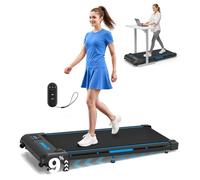 Walking Pad with 9% Incline, FOUSAE 4 in 1 Treadmills for Home with Double Frame 330 LB Weight Capacity, 2.5 HP Under Desk Walking Pad for Home Office with 12 HIIT Programs, Magnetic Remote Control