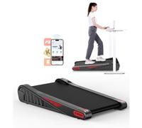 Walking Pad with Incline, 2.5HP Under Desk Treadmills for Home, Portable Motorized Electric Walking Machine with LED Display & Remote, Adjustable Speed, No Assembly (Black-Fixed Incline)