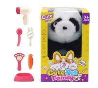 Walking Pandas Plush Toy - Interactive Electronic Animal with Cute Sounds - Motorized Plush Panda - he - Mobile - 12 x 18 cm Spins - Playmate | Fun Learning Gift