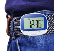 Walking Pedometer Clipping - Multifunctional Pedometer with Clip - Portable with Back Clip & Clock Function, Accurate Step Calorie Distance Counter