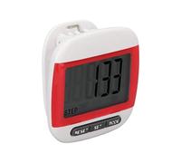 Walking Pedometer, Step Counter Easy Data Reading Accurate Counting Waist Clip for Adults for Exercise (Red)
