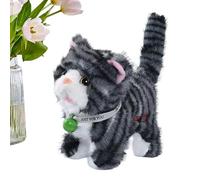 Walking Plush Cat,17cm Interactive Pretend Play - Talking Musical Kitten Electronic Pet,for Christmas Birthday New Year Boys Preschoolers Teens Children Pet Lovers