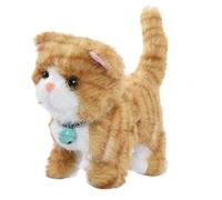 Walking Plush Cat - Electric Kitten Music Toy | Realistic Sound Interactive Stuffed Animal, Soothing Pretend Play Toy For Boys Girls Preschoolers Teens Children Pet Lovers Christmas Birthday