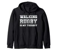 Walking Rugby 'Is My Therapy' Men’s Women’s Official Zip Hoodie