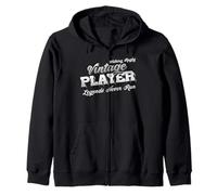 Walking Rugby ‘Vintage Player’ Legends Never Run Zip Hoodie