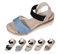 Walking Sandal Woman Comfortable Sandals Woman Summer Wedge Between Finger, 2026 Sandal Chic And Elegant Sandals Spring Summer Casual Nude Feet Fish Mouth Slide Wide Foot 35-43, Light Blue, 9.5 UK